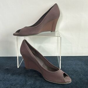 Salvatore Ferragamo Brown Stretch Wedges